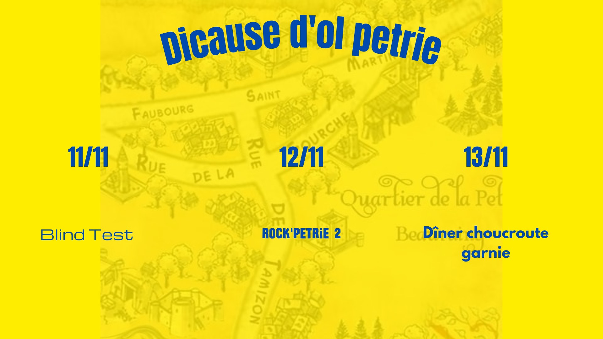 dicause d'ol petrie
