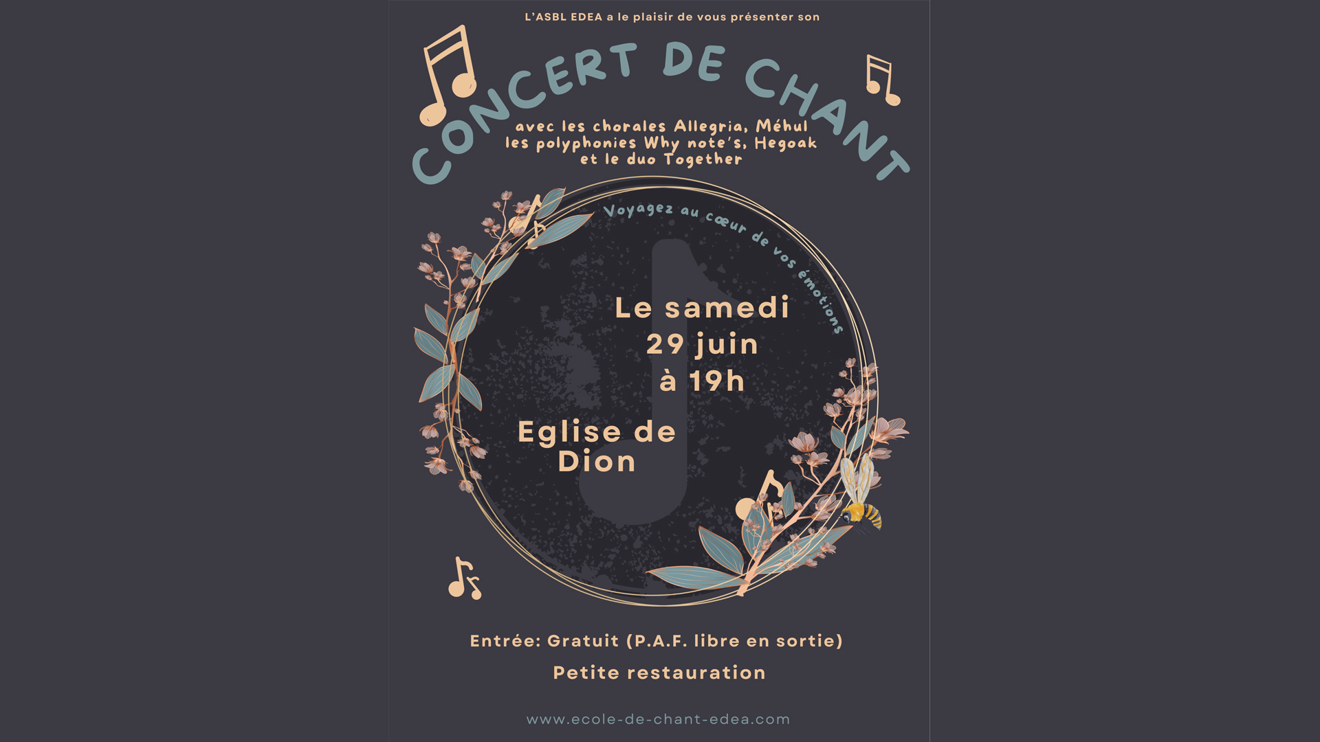 Concert de chant à Dion